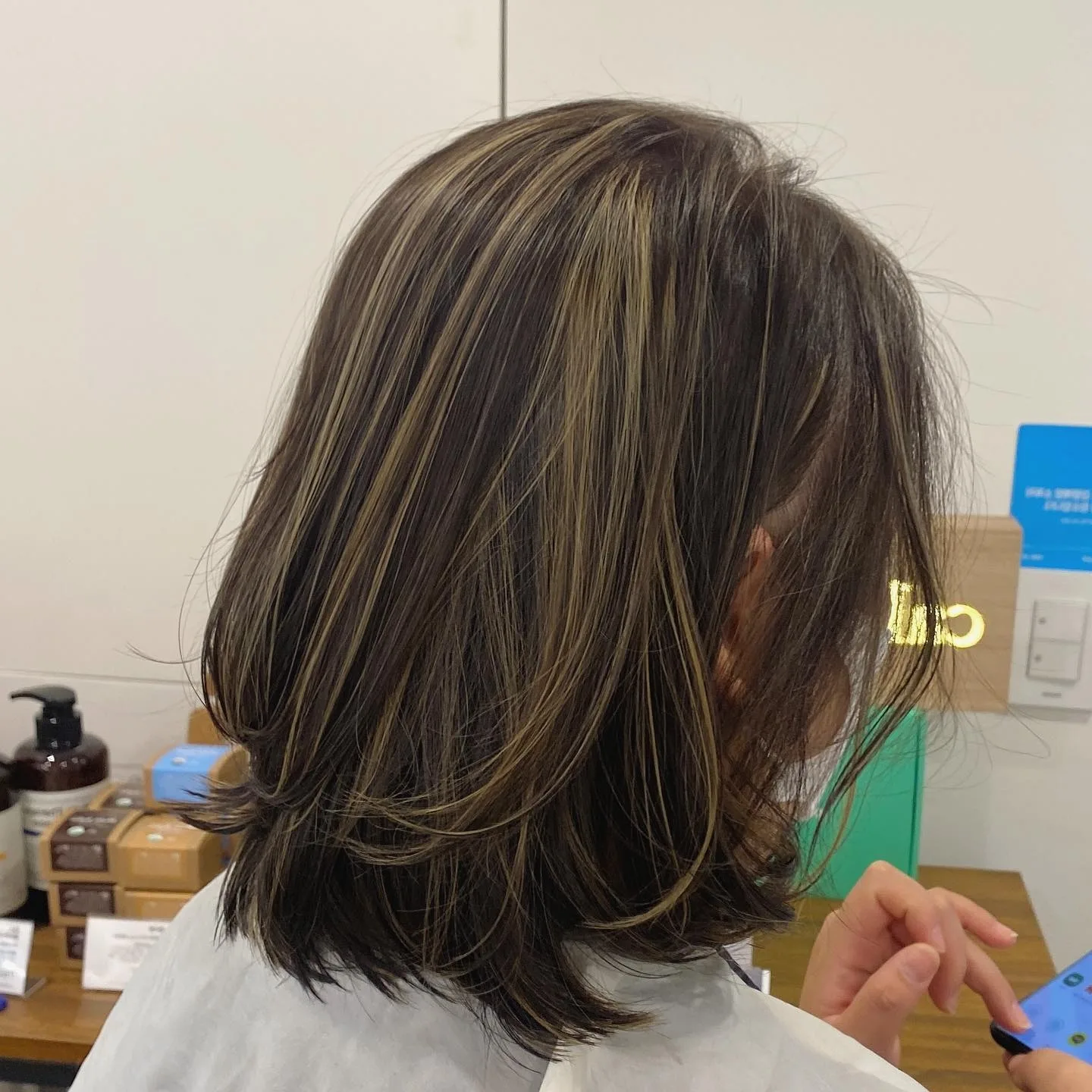 Textured Highlights Korean Hair Color