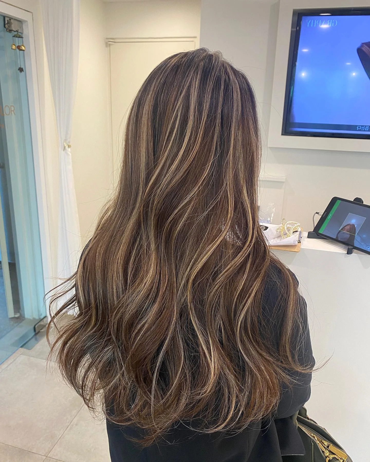 Beige Balayage Korean Hair Color
