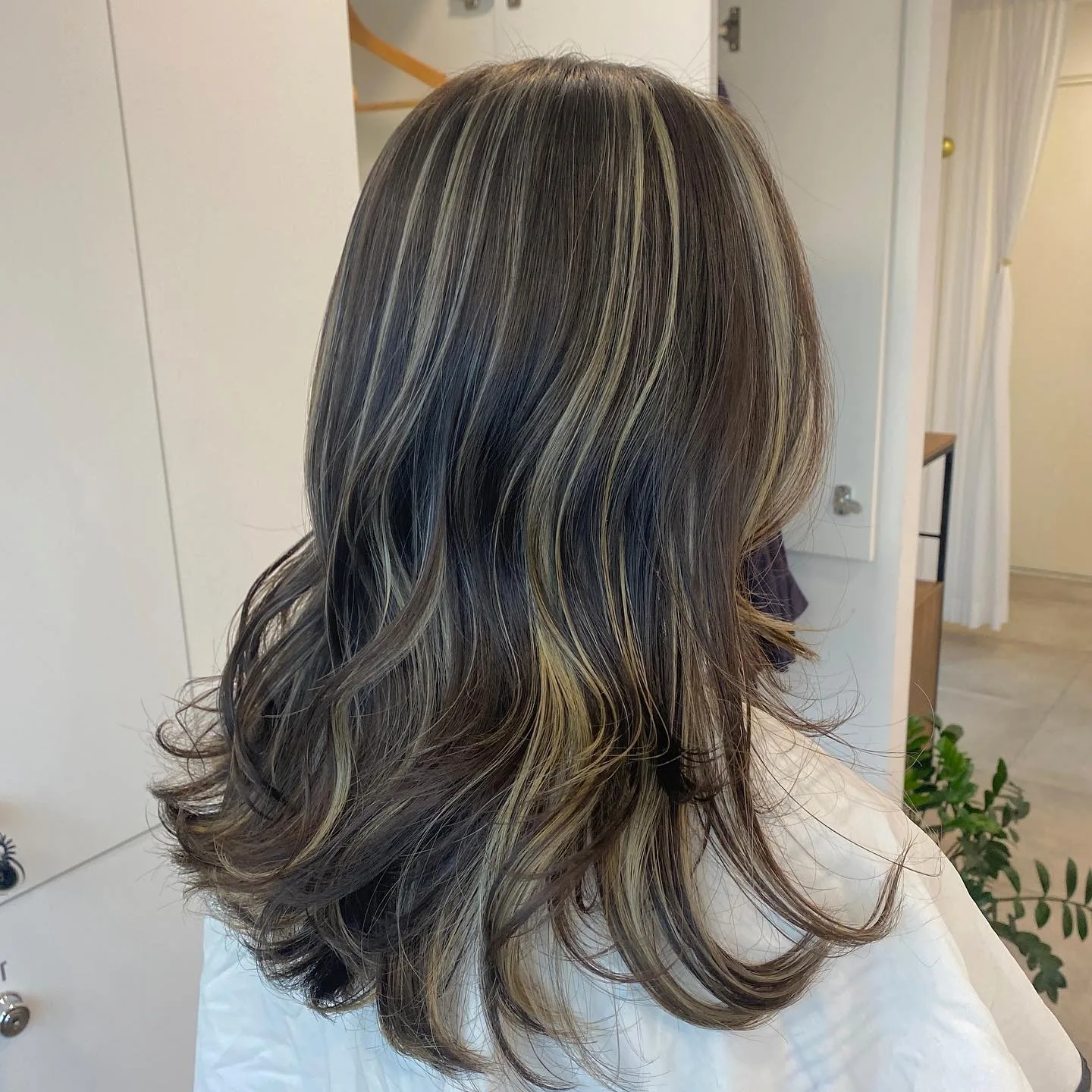 Ash Brown Balayage Korean Hair Color