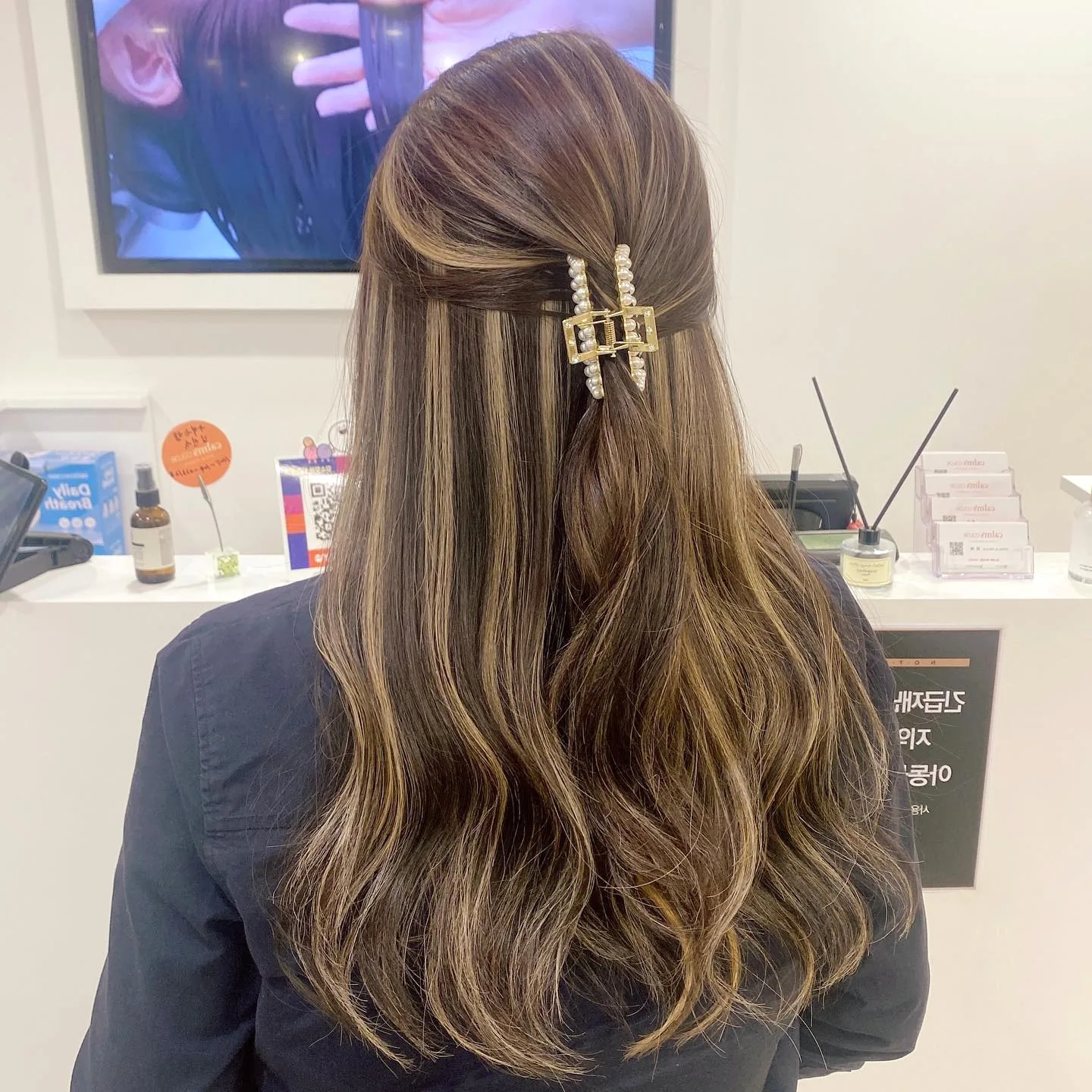 Natural Brown Balayage Korean Hair Color