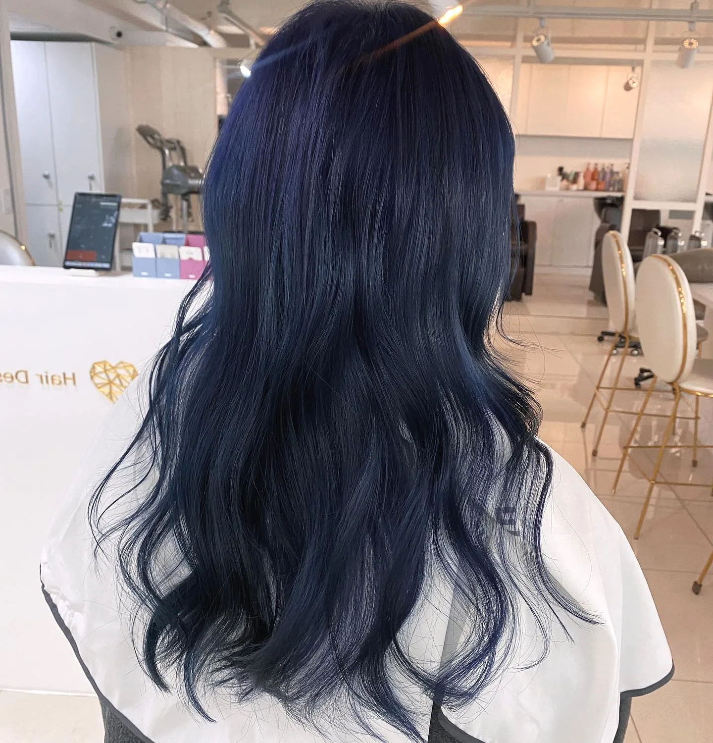 Deep Navy Korean Hair Color