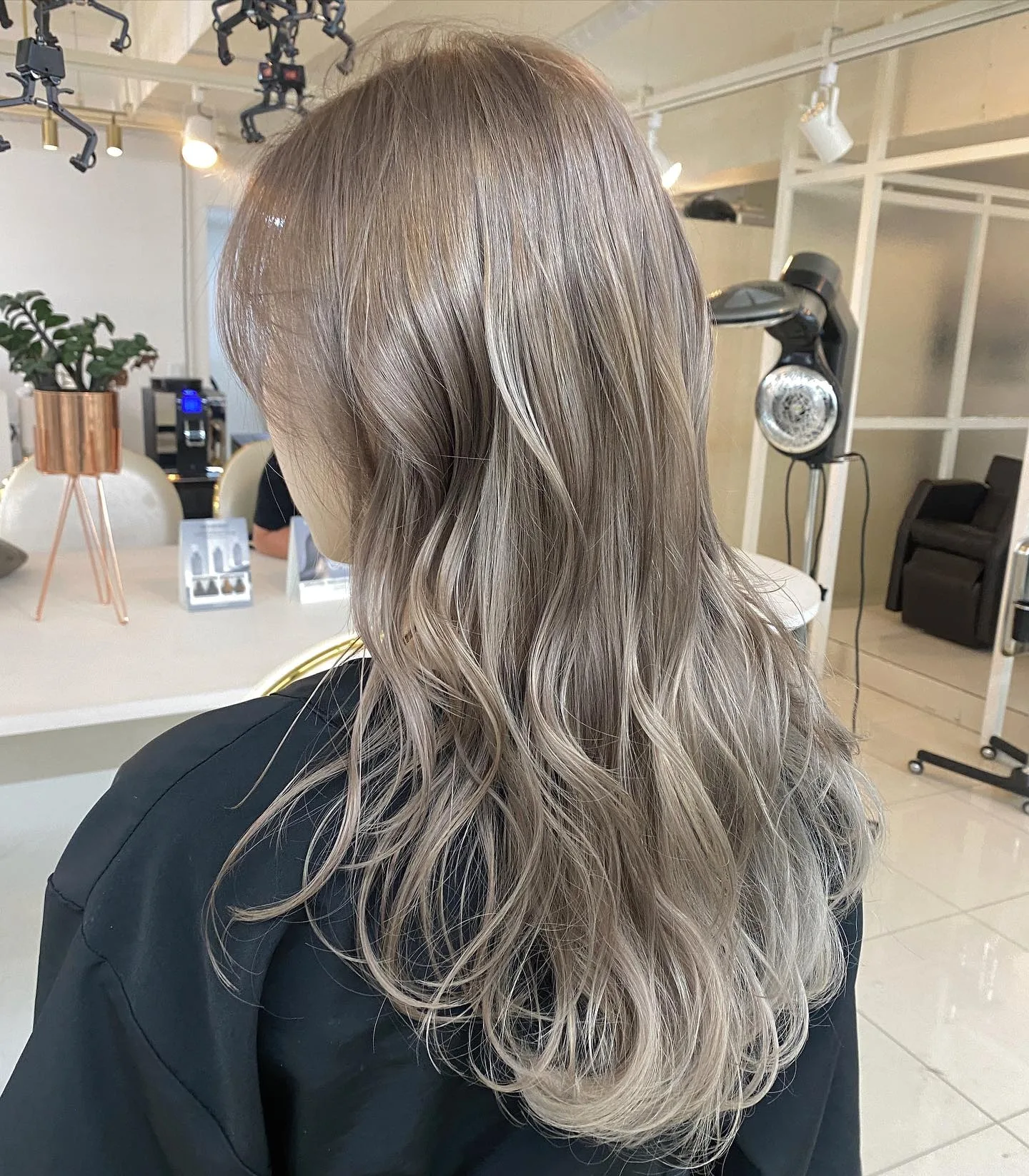 Ash Beige Blonde Korean Hair Color