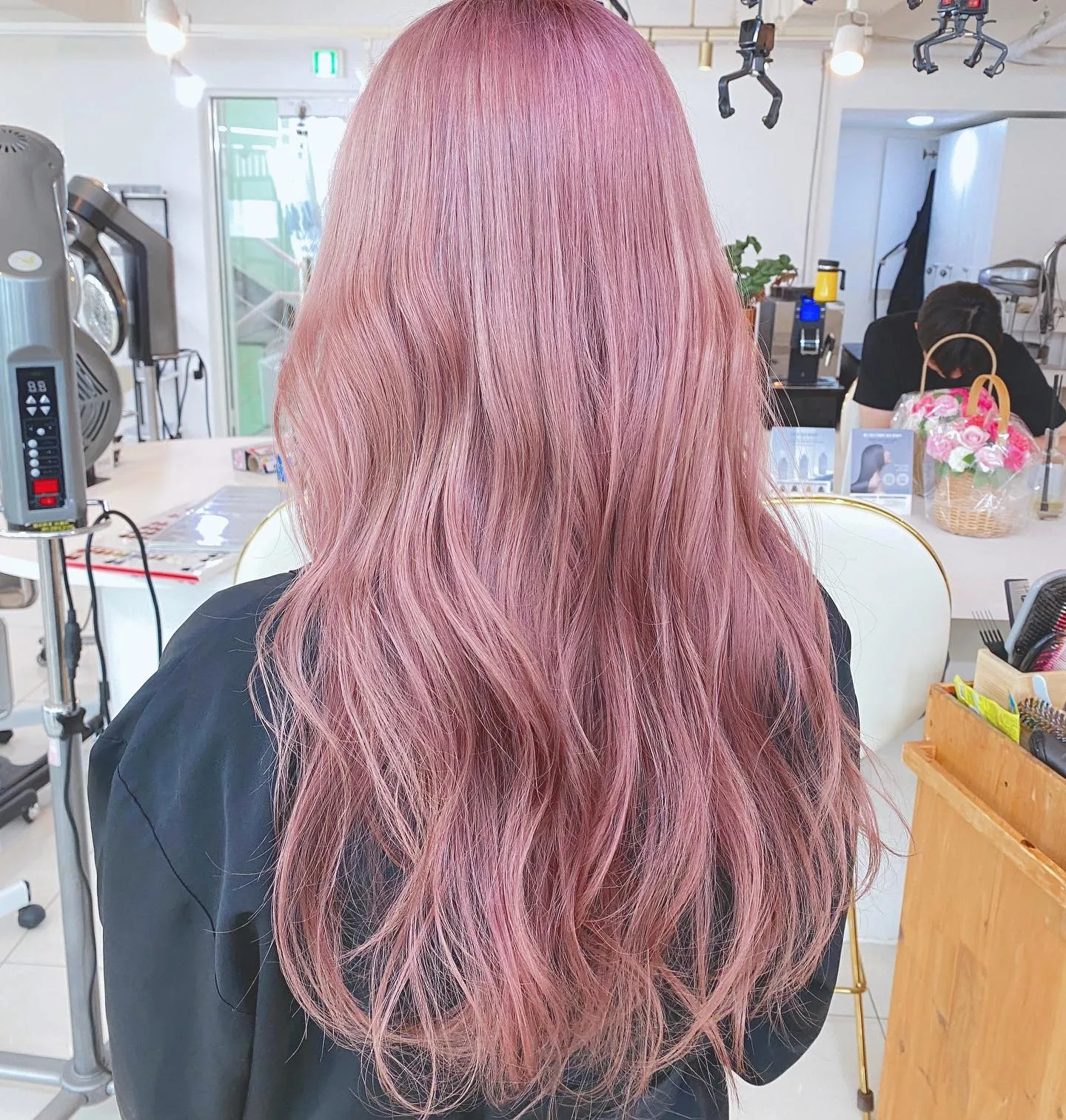 Dusty Rose Pink Korean Hair Color
