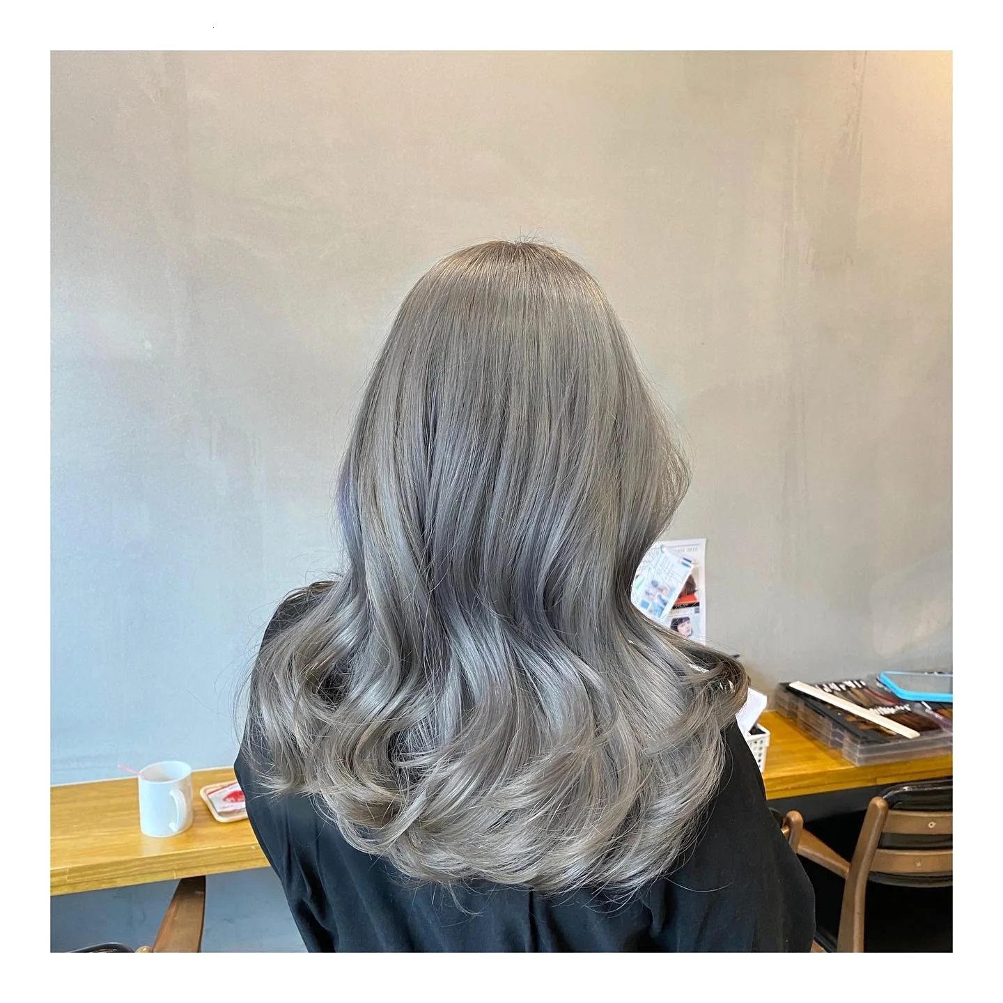 Silver Ash Gray Korean Hair Color