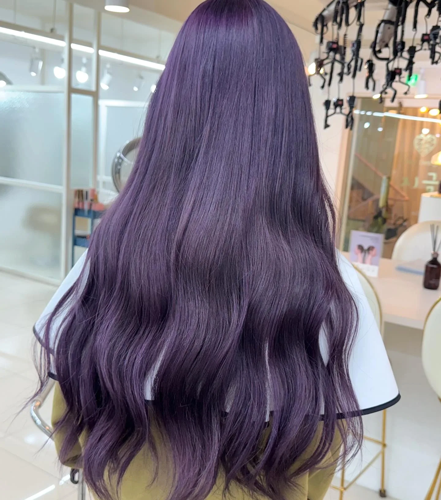 Deep Purple Violet Korean Hair Color