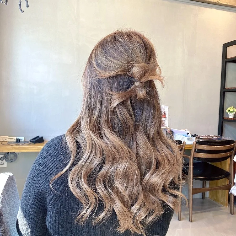 Milk Tea Balayage Korean Hair Color