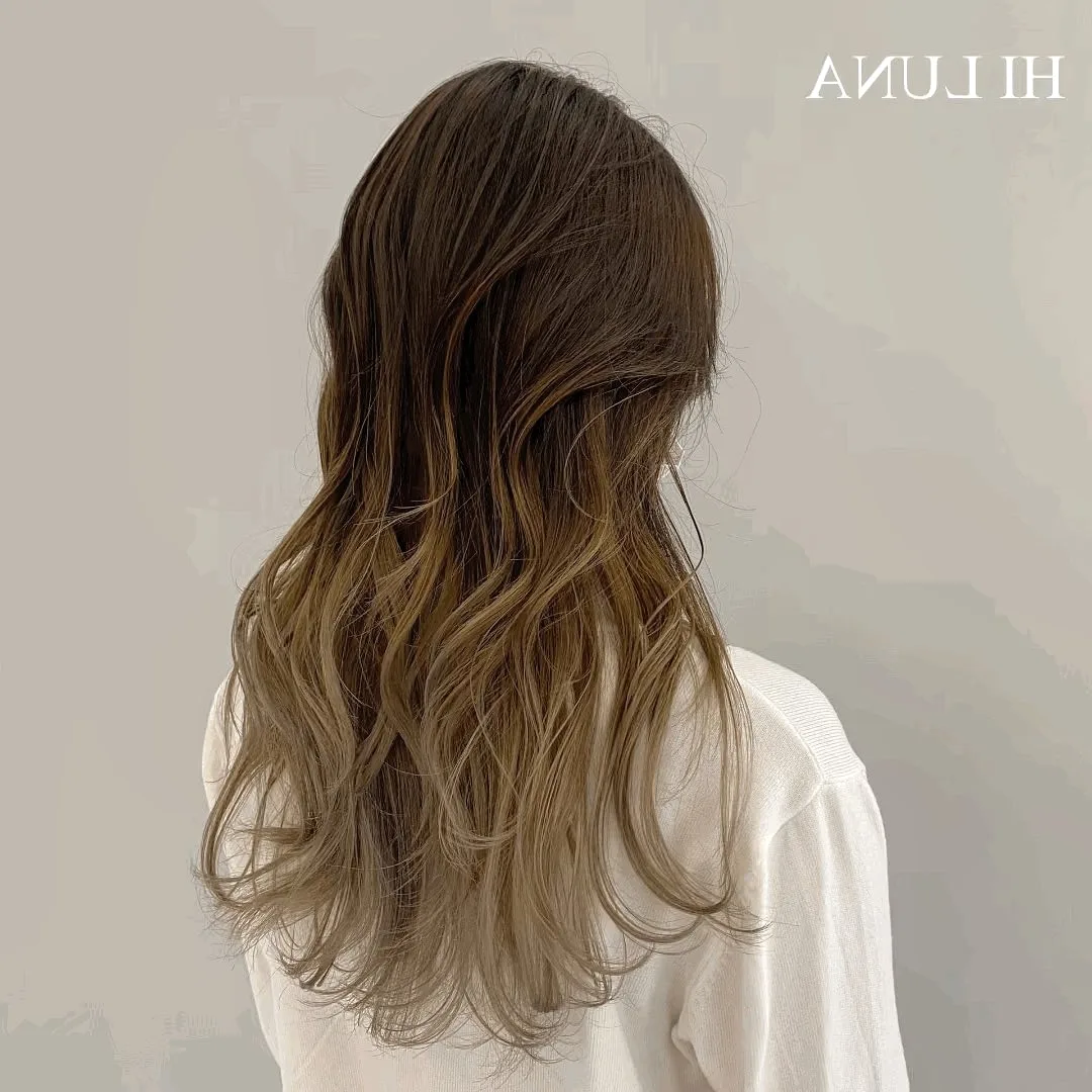 Brown Blonde Ombre Korean Hair Color