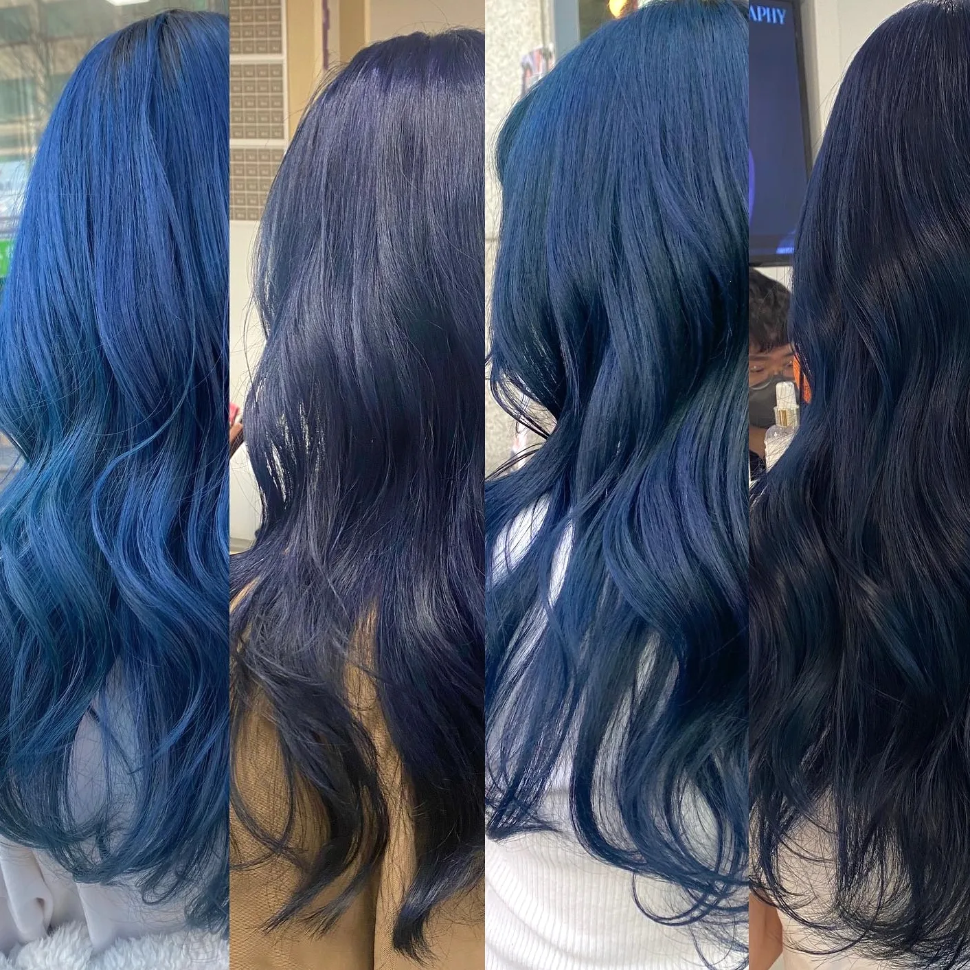 deep blue hairstyles Seoul - Style 1 at Korea Hair Salon Seoul