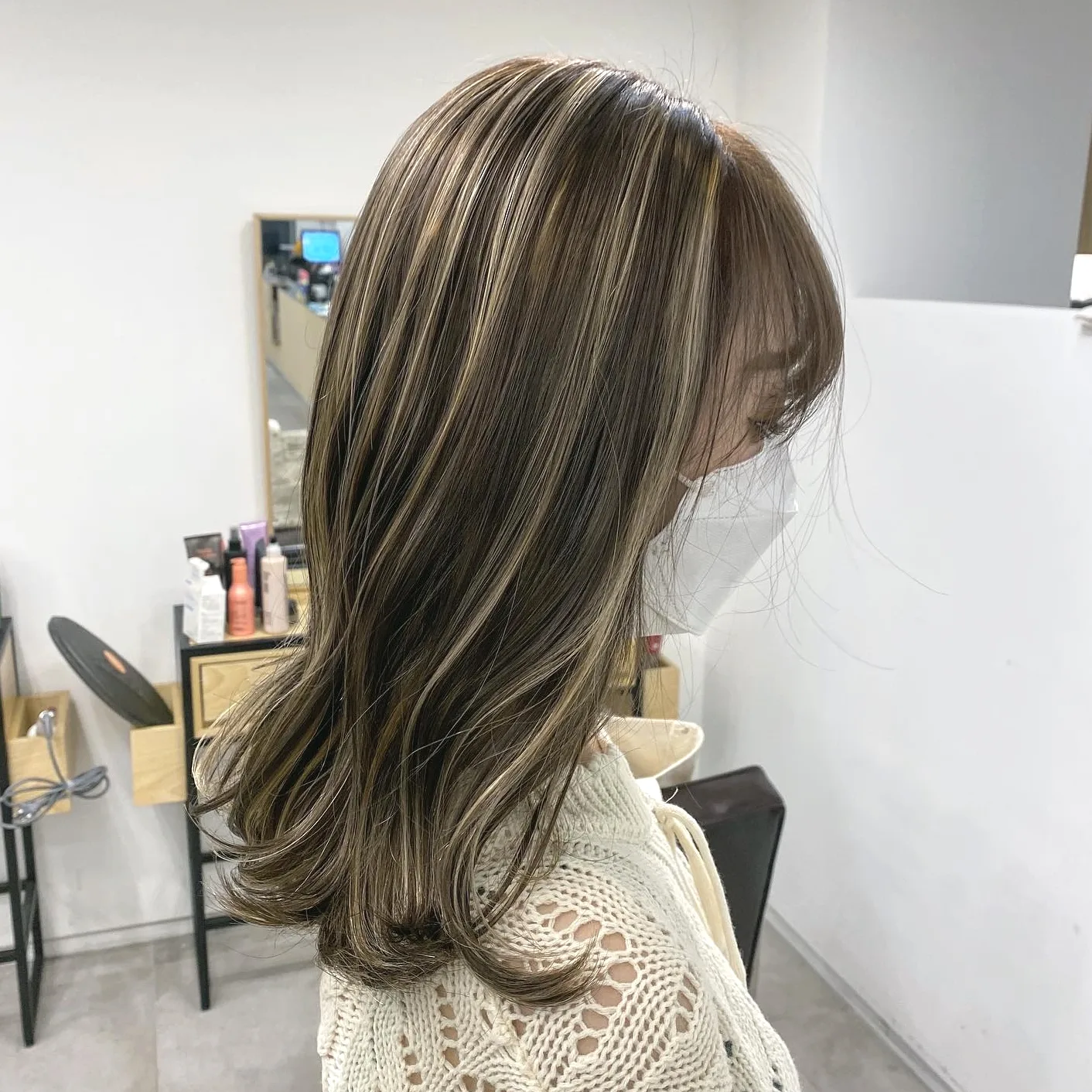 ash brown balayage Seoul - Style 9 at Korea Hair Salon Seoul