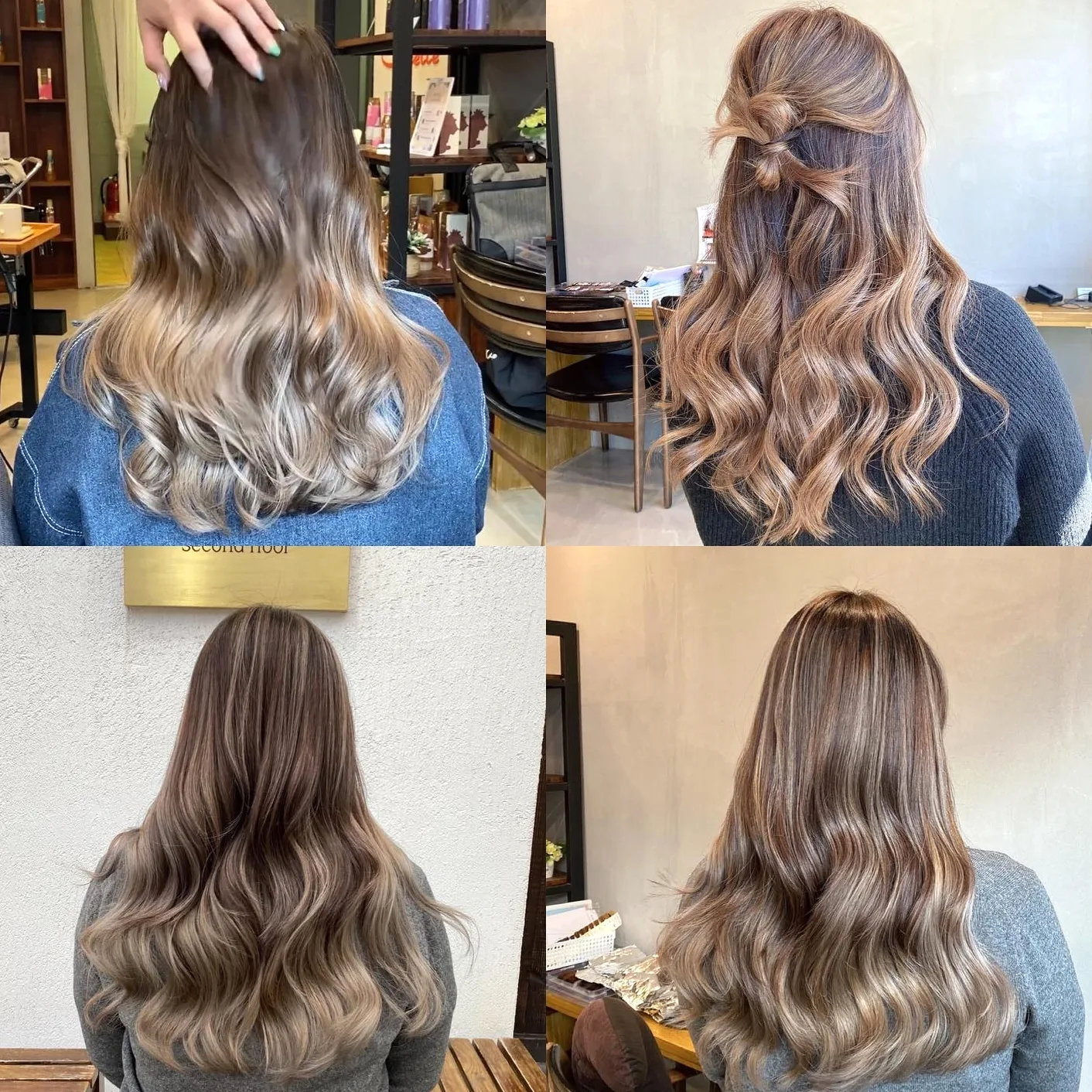 ash brown highlights Seoul - Style 4 at Korea Hair Salon Seoul