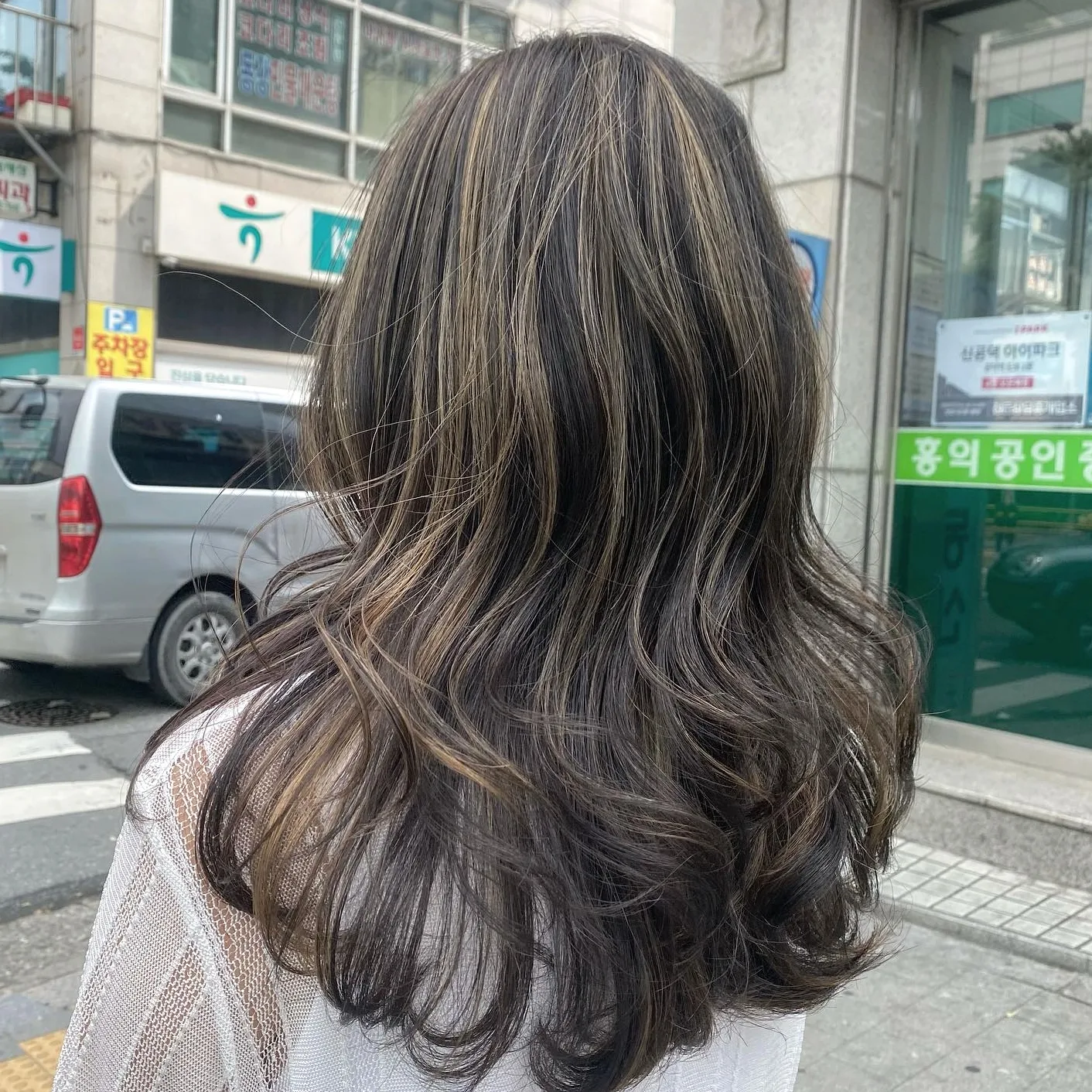 ash brown balayage Seoul - Style 2 at Korea Hair Salon Seoul