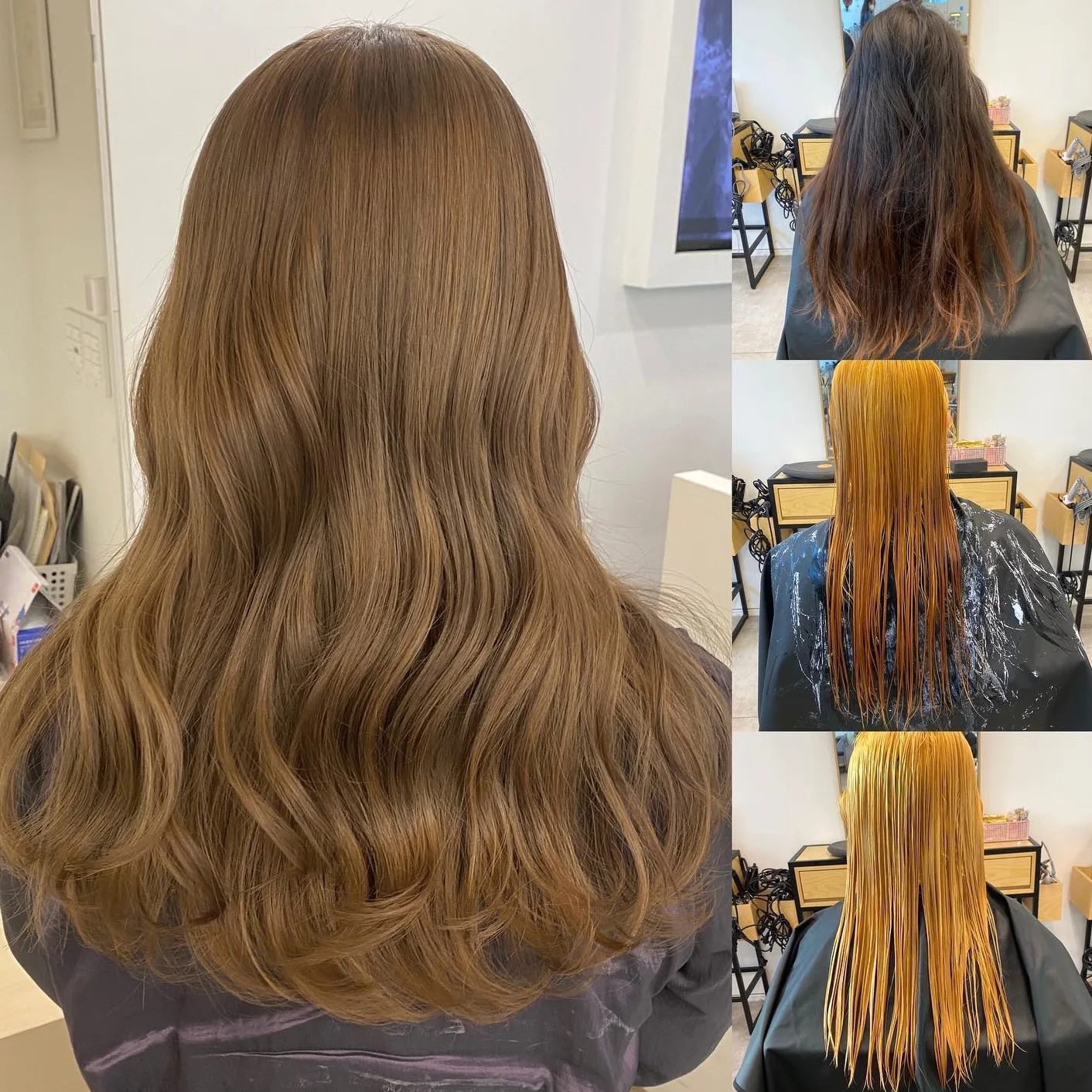 7 Beautiful Korean Milk Tea Hair Inspirations | Seoul Hair Salon 5 Korean Milk Tea Hair coloring process