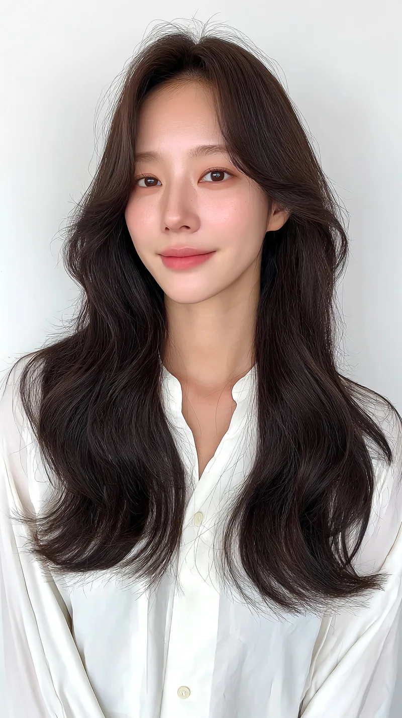 7 Amazing Korean Long Layered Perm Trends in 2026 | Seoul Hair Salon 3 Korean Long Layered Perm style example