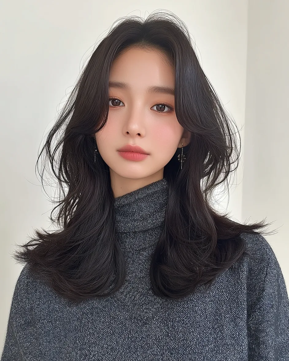 7 Beautiful Korean Hug Perm Inspirations | Seoul Hair Salon 3 Korean Hug Perm style example