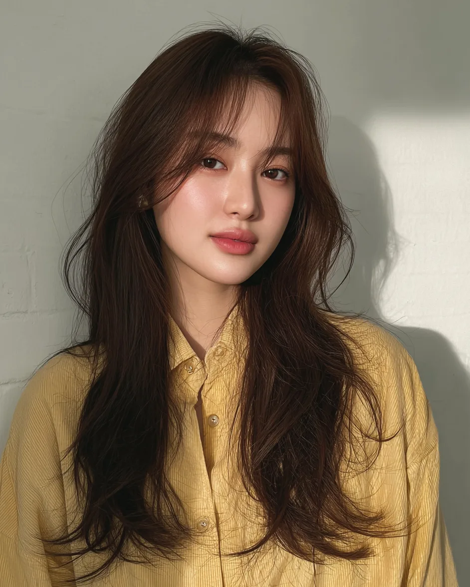 7 Beautiful Korean Curtain Bangs Perm Inspirations | Seoul Hair Salon 4 Korean Curtain Bangs Perm at Seoul Hair Salon